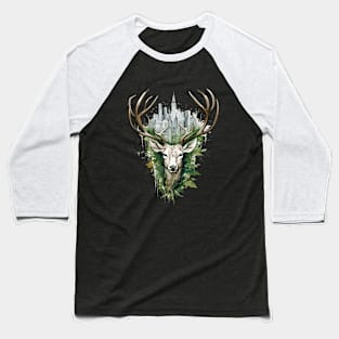 Stag Deer Animal Beauty Nature Wildlife Discovery Baseball T-Shirt